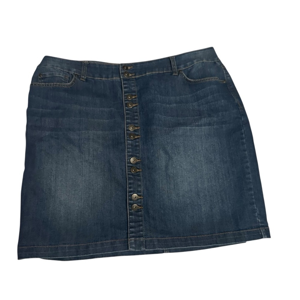 INC International Concepts Blue Denim Mini Skirt